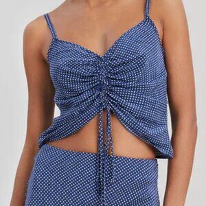 NWT Solid 7 Striped Lucia Tank Midnight Blue Polka Dot - L 6 8 10